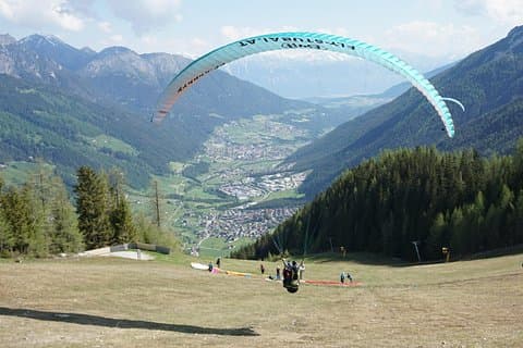Paragliding in the morning