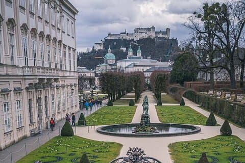 We start the Nuns & Nazis Tour near the Mirabell Gardens in Salzburg.