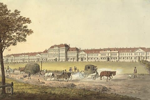 Jakob Alt, Hofstallungen K.u.K. Hofstall building, 1816, Vienna Museum