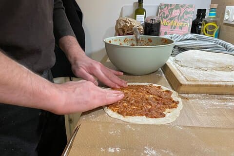 Middle Eastern Lahmacun Cooking Class from Syrian Chef