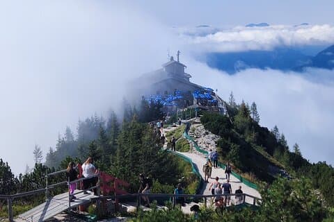The Summit: Walking the final path to the Eagle's Nest (Kehlsteinhaus) at 1,834 meters