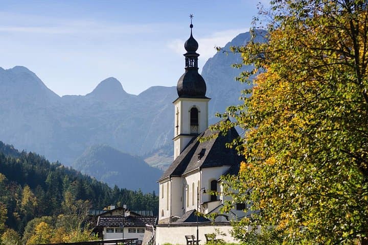 See the Bavarian Alps on the way to Berchtesgaden Salt Mines