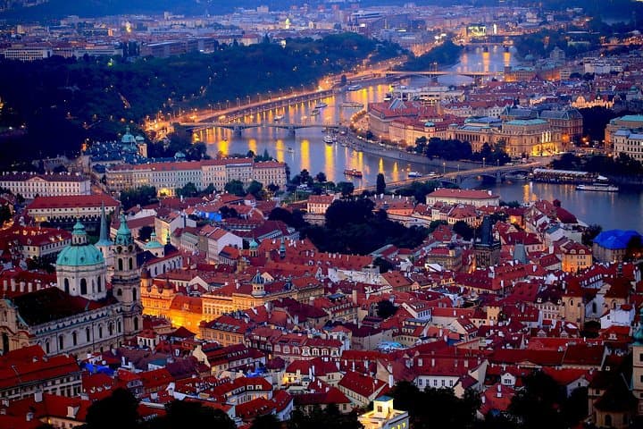 Prague at night