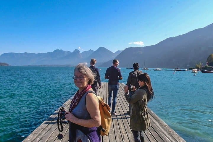 Breathtaking Alpine panorama at Lake Attersee