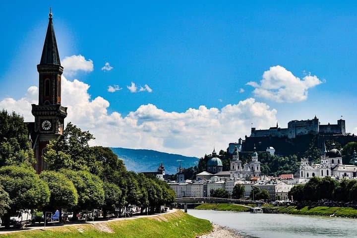 Salzburg and Salzach river