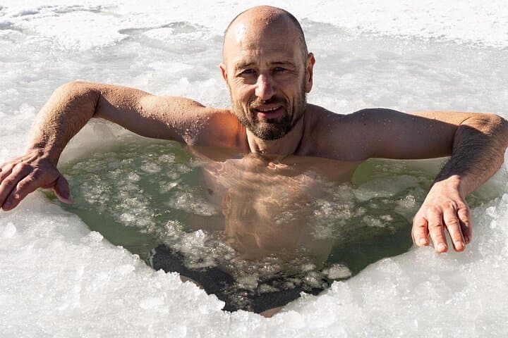 Marcus in the Erlaufsee