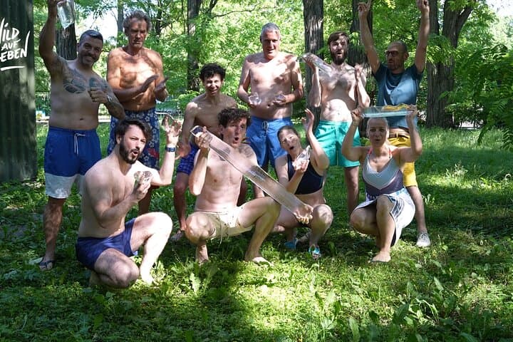 Group photo after the ice bath