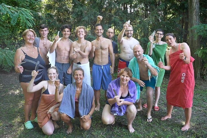 Group photo after the ice bath