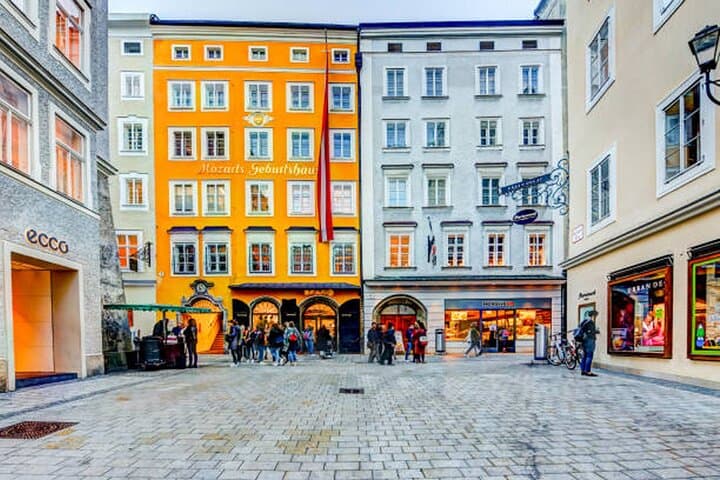 Mozart's birthplace, view from Hagenauer Square