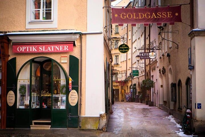 The Goldgasse is a narrow alley in the old town of Salzburg, which begins at the Alter Markt and leads in an arc to the Residenzplatz. Most of the houses in Goldgasse date from the 16th century
