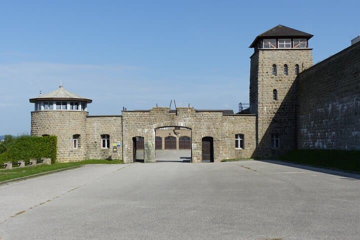 The Fortress: The imposing granite walls of Mauthausen, built by forced labor