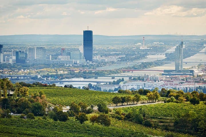 Vienna with a view from the famous Nussberg.
