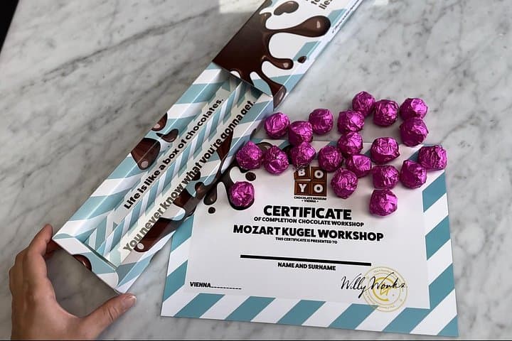 Mozart Kugel Workshop in Chocolate Museum Vienna "BO-YO"