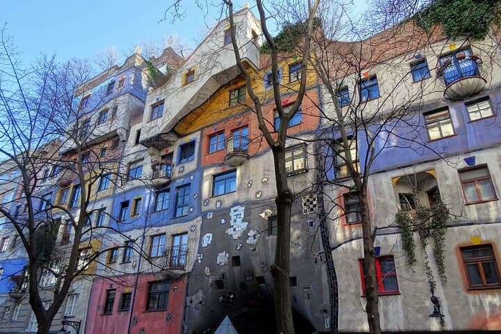 An eco-fantastic apartment building commissioned by the city of Vienna with Friedensreich Hundertwasser in the early 1980ies