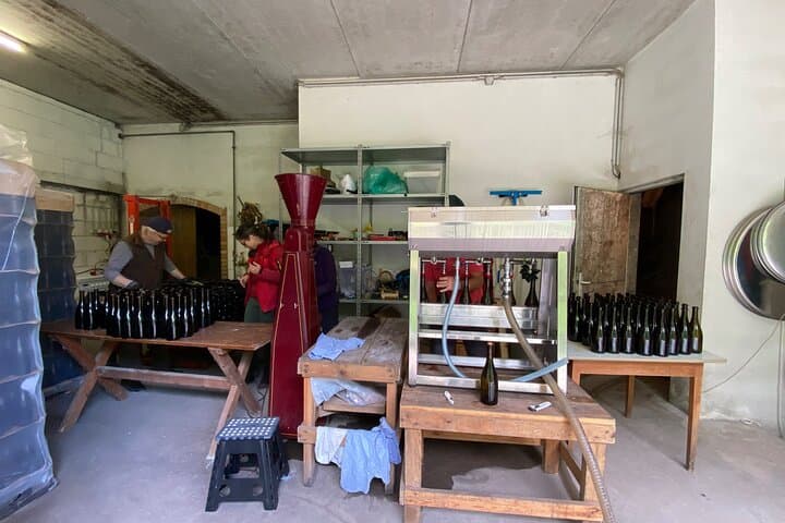 Bottling at Weingut Feldtheorie.