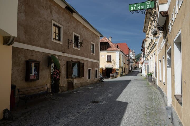 Stroll through the charming medieval cobblestone streets of Dürnstein