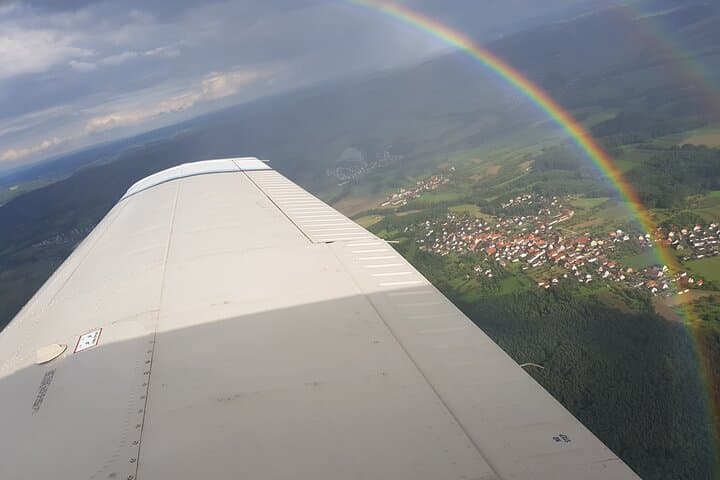 Fly above the Vienna in a private plane