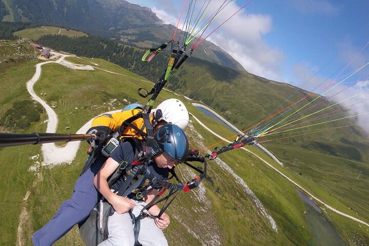 Summer Season Tandem Paragliding Flight Wald Königsleiten