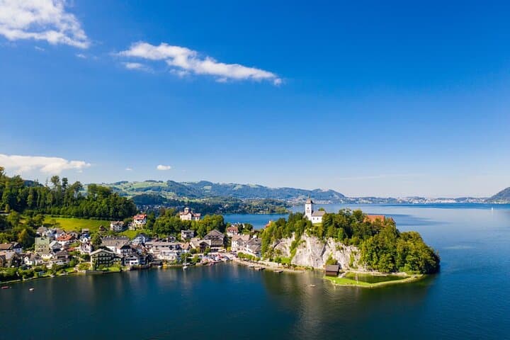 Traunkirchen from drone eye