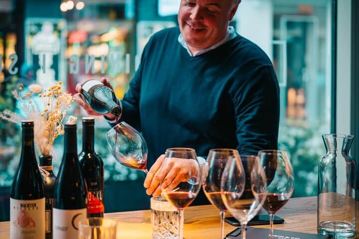 Watch your sommelier at work while they prepare the next flight of Austrian wines for the group.