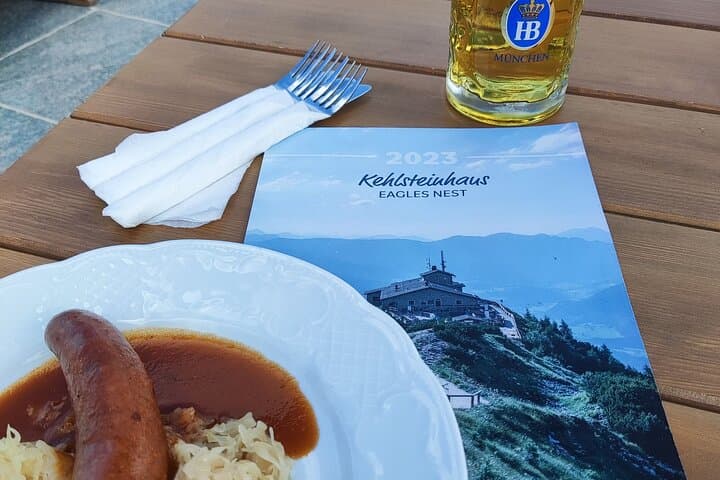 Lunch at the top: Enjoy traditional Bavarian cuisine with a panoramic view of the Alps