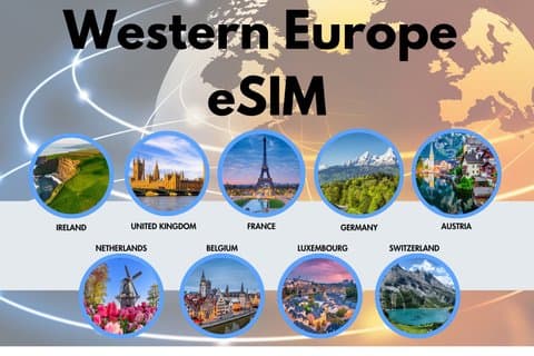 Western Europe eSIM (Instant Delivery)