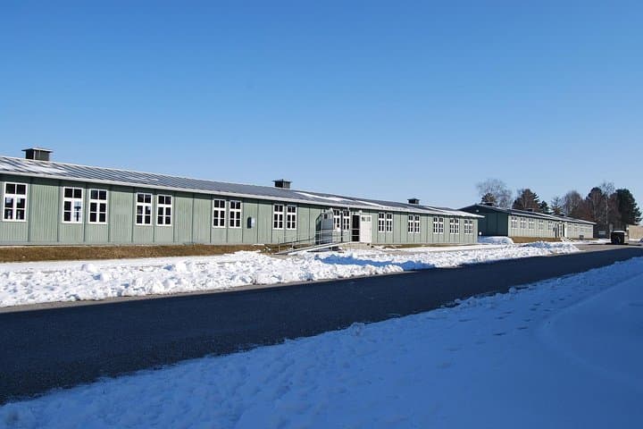 Mauthausen Concentration Camp Barracks and roll call-area
