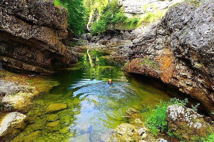 Canyoning in Almbach with a state-certified guide