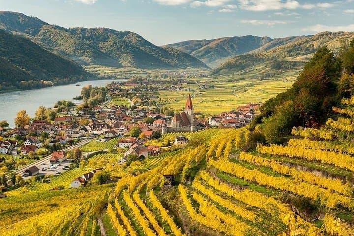 Melk abbey is located at the beautiful Wachau Valley