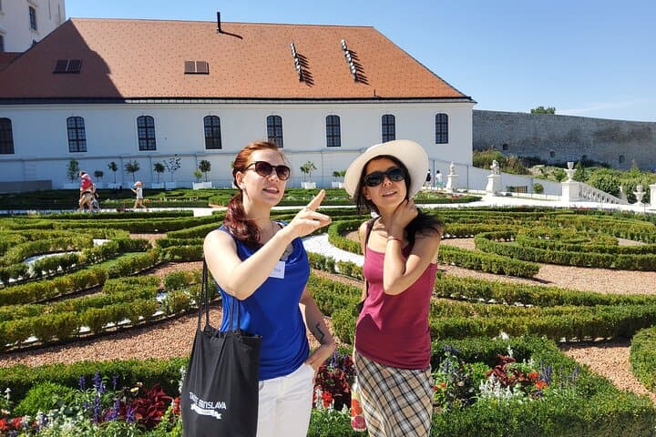 guided tour with local guide at Bratislava Castle royal baroque garden