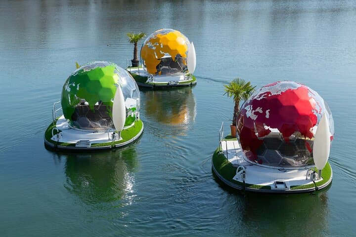 Vienna: E-Boat Rental on Danube: Private Floating Island