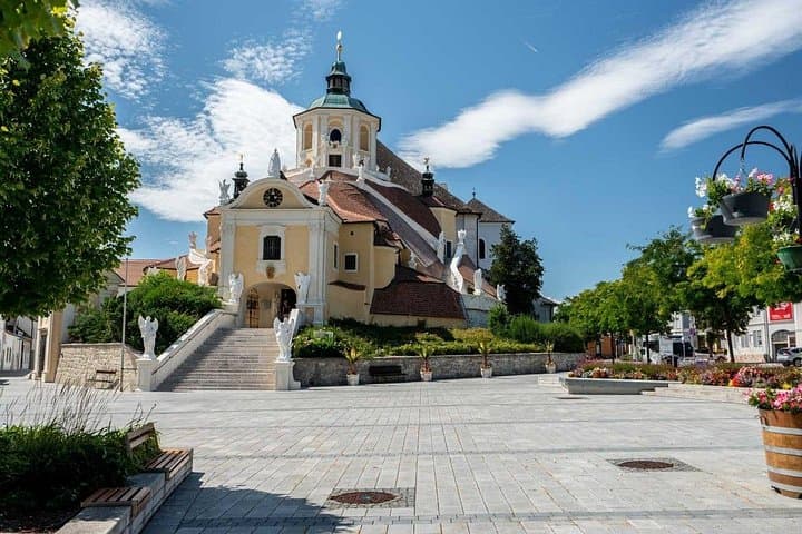 Haydn's Legacy: Admire the beautiful Bergkirche in Eisenstadt, a striking piece of the region's rich musical and cultural tapestry.