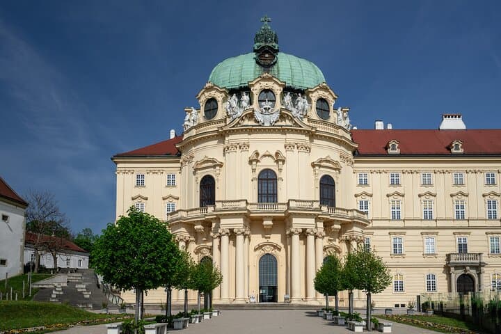 The "Austrian Escorial": Marvel at the magnificent baroque domes and imperial architecture of Klosterneuburg Abbey.
