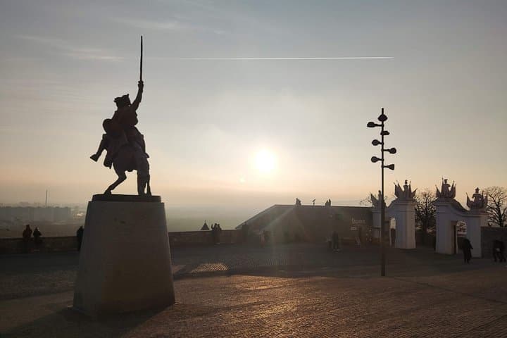 Slovak Heritage: Soak in the spectacular views and rich history from the majestic grounds of Bratislava Castle.